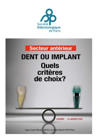 Brochure formation DENT OU IMPLANT du 16 janvier 2025